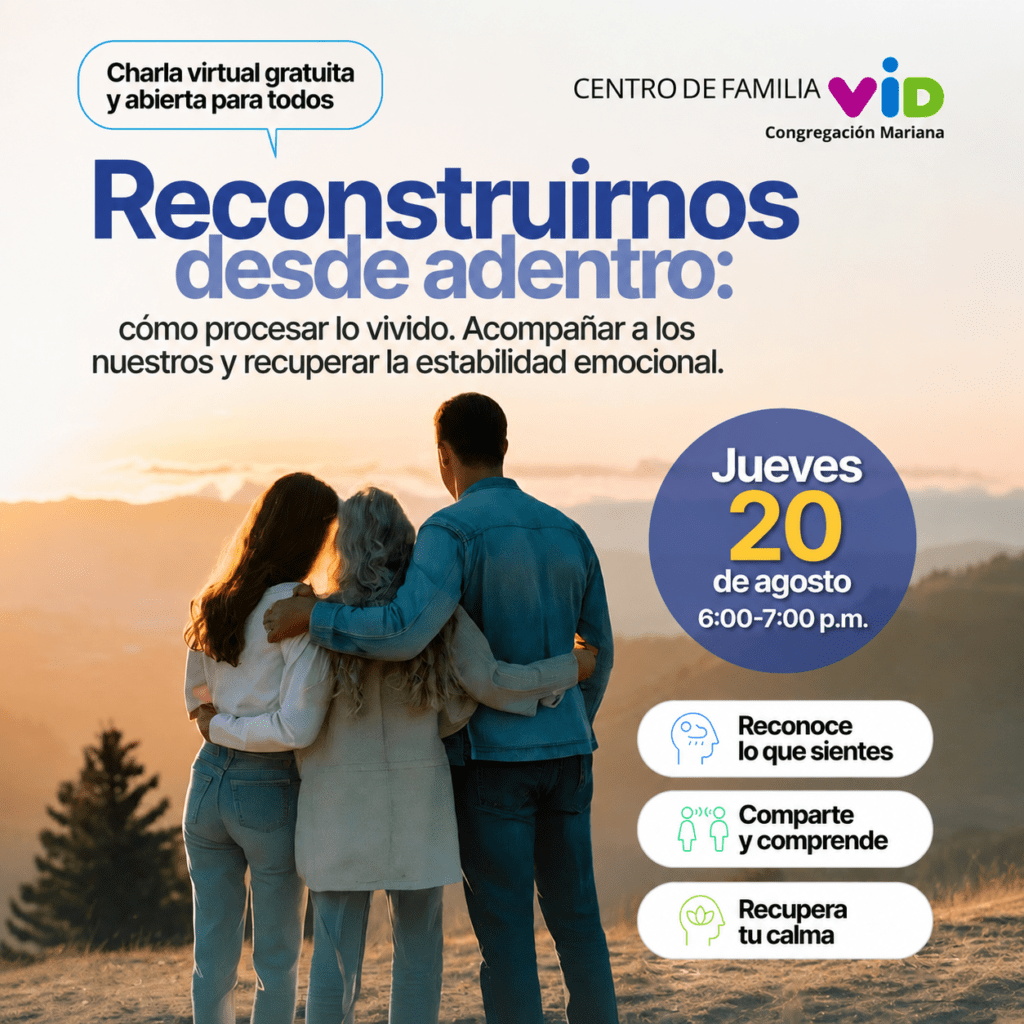 Reconstruirnos desde adentro: charla virtual para procesar lo vivido y recuperar la calma